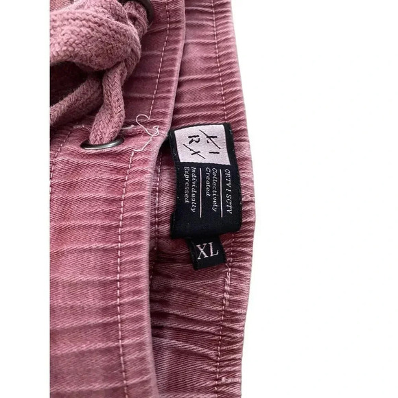 Lira Pink Drawstring Pull-On Linen Short Size XL - Picture 2 of 7